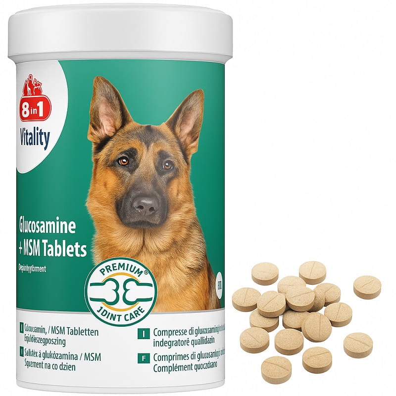 8in1 Vitality Glukozamina z MSM Witaminy dla psów stawy i aktywność premium 55 tabletek 10.jpg